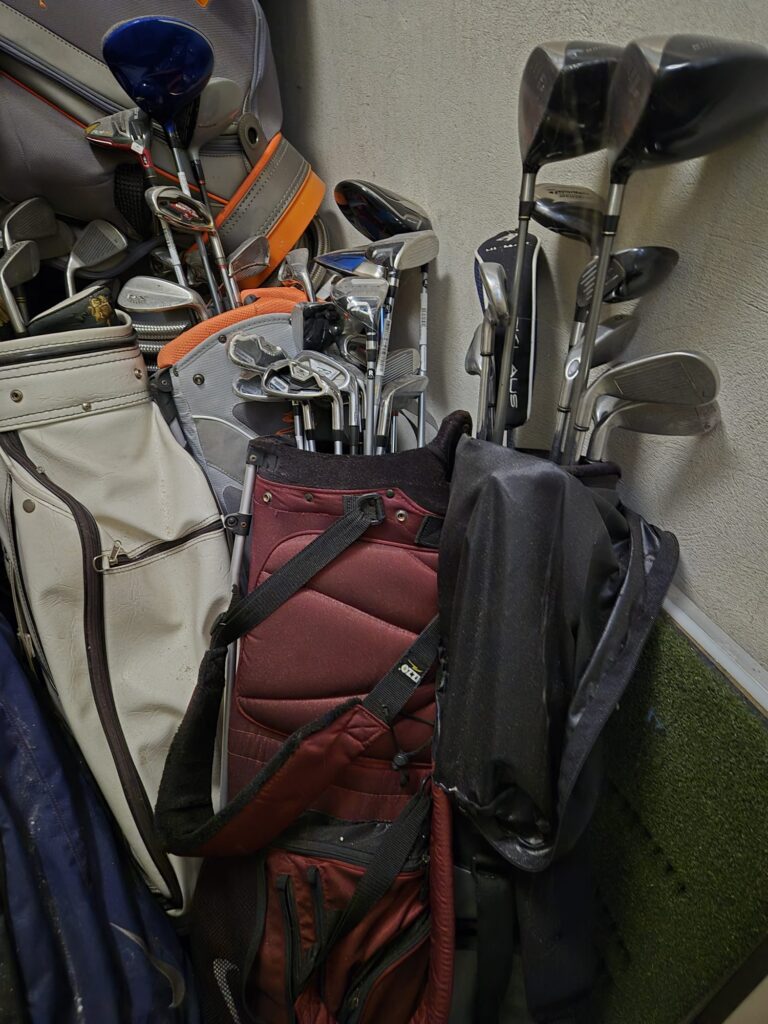 Vergessene Golfausrüstung